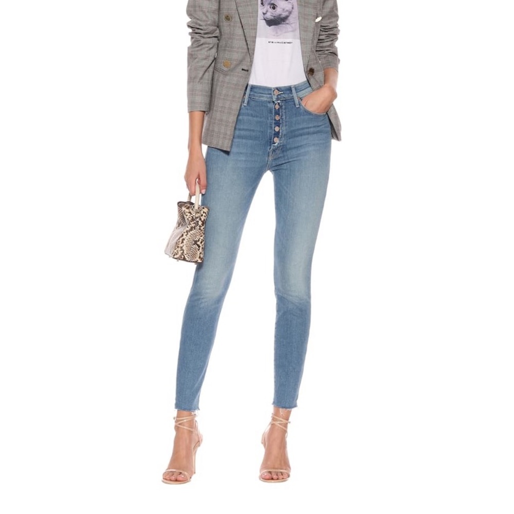 Mother “The Fly Cut Stunner Ankle Fray” Jeans